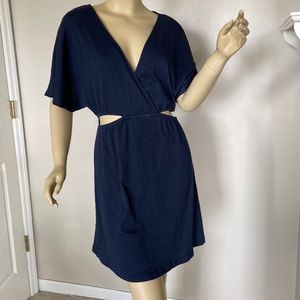 Navy blue dress - with peek-a-boo holes on side